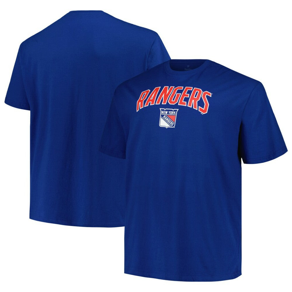 New York Rangers Profile Big & Tall Arch Over Logo T-Shirt - Blue - NHL