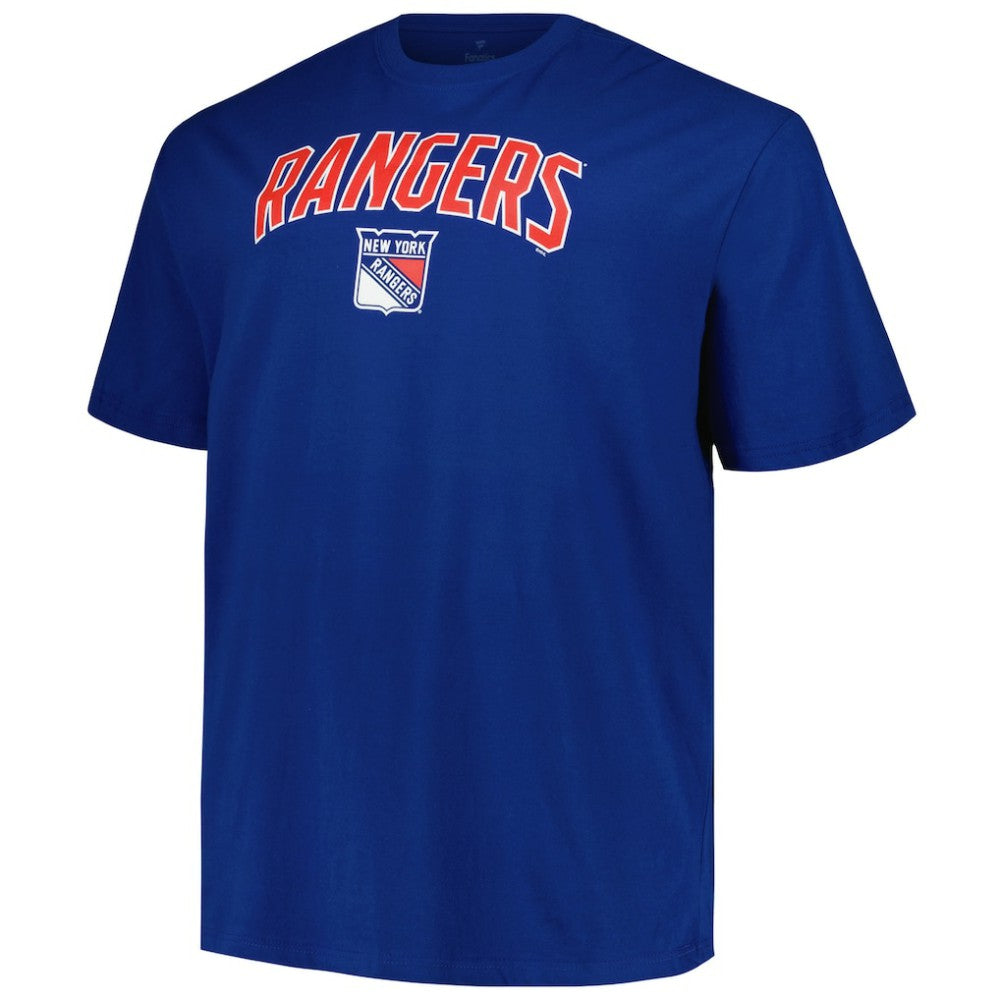 New York Rangers Profile Big & Tall Arch Over Logo T-Shirt - Blue - NHL