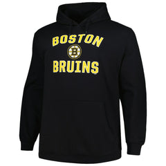 Boston Bruins Profile Big & Tall Arch Over Logo Pullover Hoodie - Black - NHL