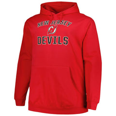 New Jersey Devils Profile Big & Tall Arch Over Logo Pullover Hoodie - Red - NHL