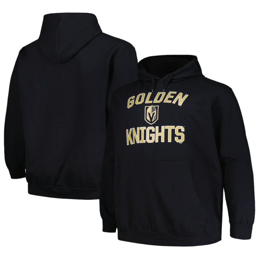 Vegas Golden Knights Profile Big & Tall Arch Over Logo Pullover Hoodie - Black - NHL