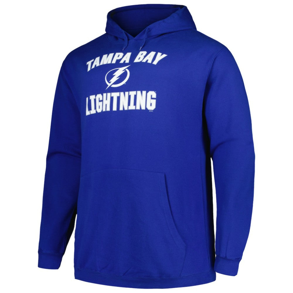 Tampa Bay Lightning Profile Big & Tall Arch Over Logo Pullover Hoodie - Blue - NHL