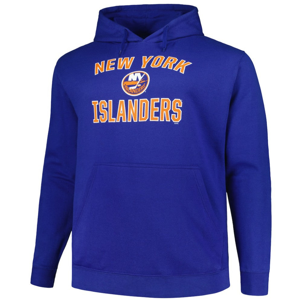 New York Islanders Profile Big & Tall Arch Over Logo Pullover Hoodie - Royal - NHL