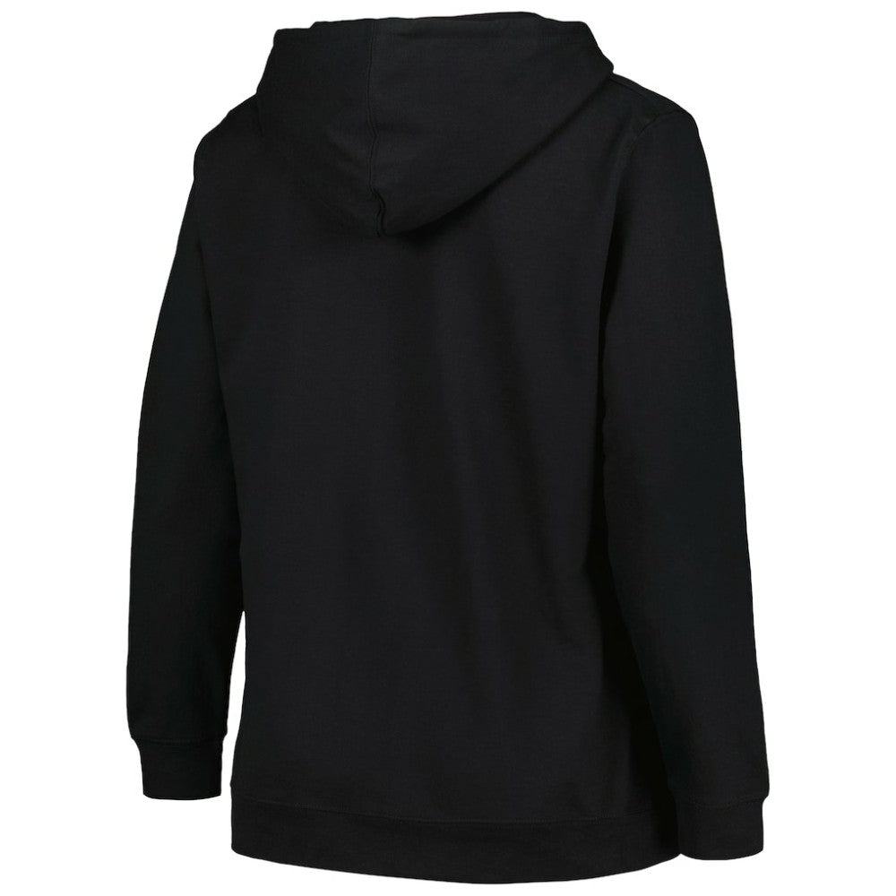 Vegas Golden Knights Profile Women's Plus Size Arch Over Logo Pullover Hoodie - Black - NHL