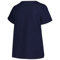 Seattle Kraken Profile Women's Plus Size Arch Over Logo T-Shirt - Deep Sea Blue - NHL