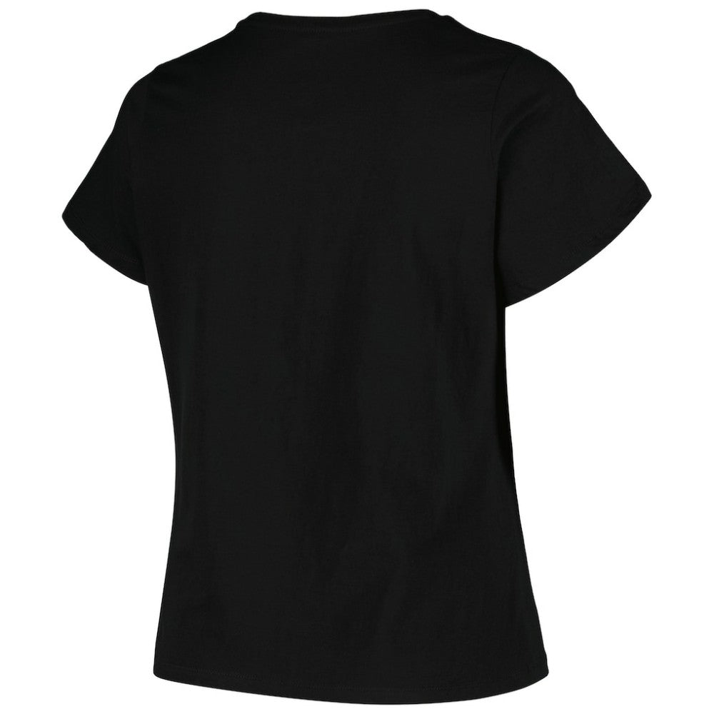 Pittsburgh Penguins Profile Women's Plus Size Arch Over Logo T-Shirt - Black - NHL