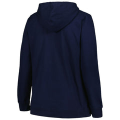 Seattle Kraken Profile Women's Plus Size Arch Over Logo Pullover Hoodie - Deep Sea Blue - NHL