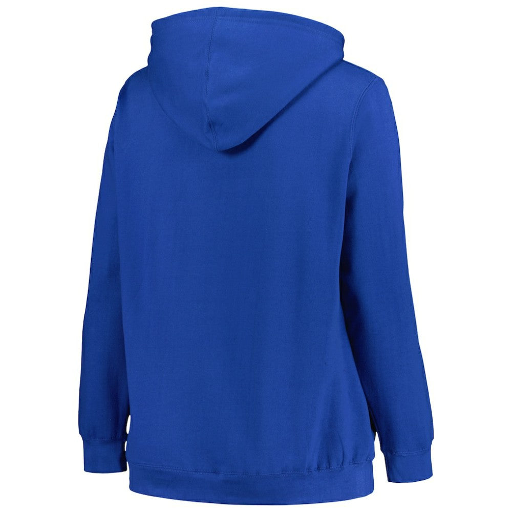 Tampa Bay Lightning Profile Women's Plus Size Arch Over Logo Pullover Hoodie - Blue - NHL