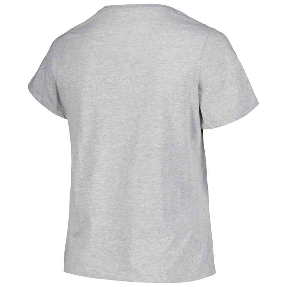 Colorado Avalanche Profile Women's Plus Size Arch Over Logo T-Shirt - Heather Gray - NHL