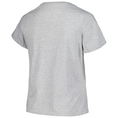 Colorado Avalanche Profile Women's Plus Size Arch Over Logo T-Shirt - Heather Gray - NHL