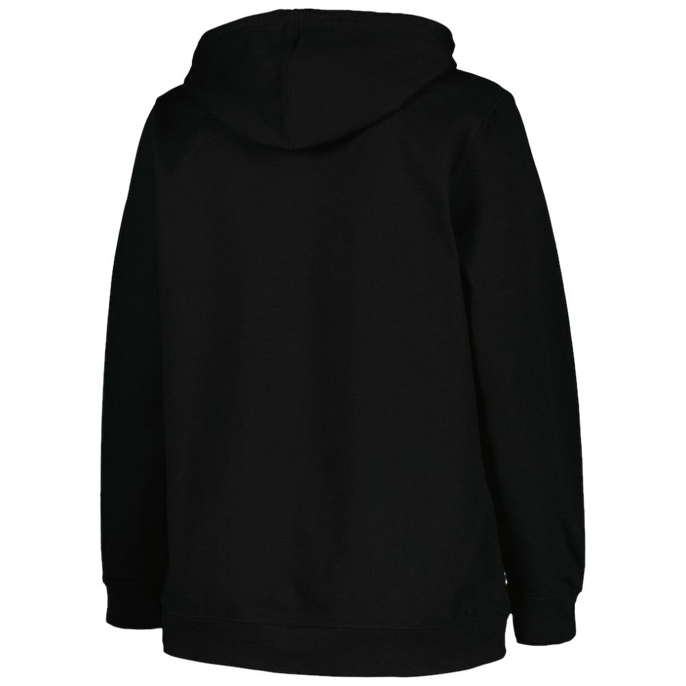 Boston Bruins Profile Women's Plus Size Arch Over Logo Pullover Hoodie - Black - NHL