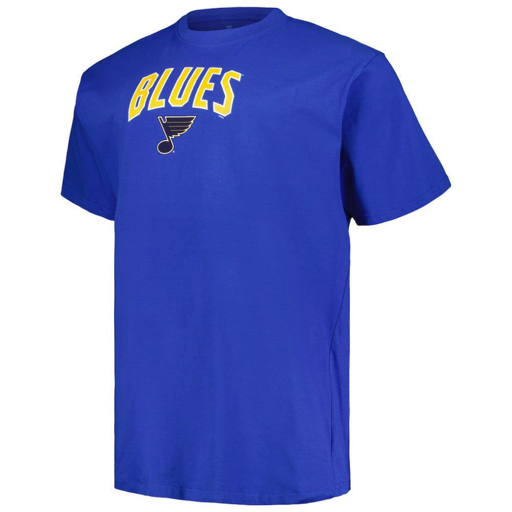 St. Louis Blues Profile Big & Tall Arch Over Logo T-Shirt - Blue - NHL