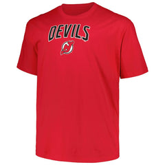 New Jersey Devils Profile Big & Tall Arch Over Logo T-Shirt - Red - NHL