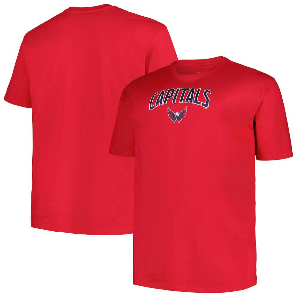 Washington Capitals Profile Big & Tall Arch Over Logo T-Shirt - Red - NHL