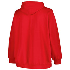 Washington Capitals Profile Women's Plus Size Arch Over Logo Pullover Hoodie - Red - NHL