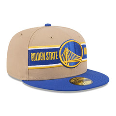 Golden State Warriors 2024 NBA Draft 59FIFTY Fitted Hat Tan/Royal - NBA