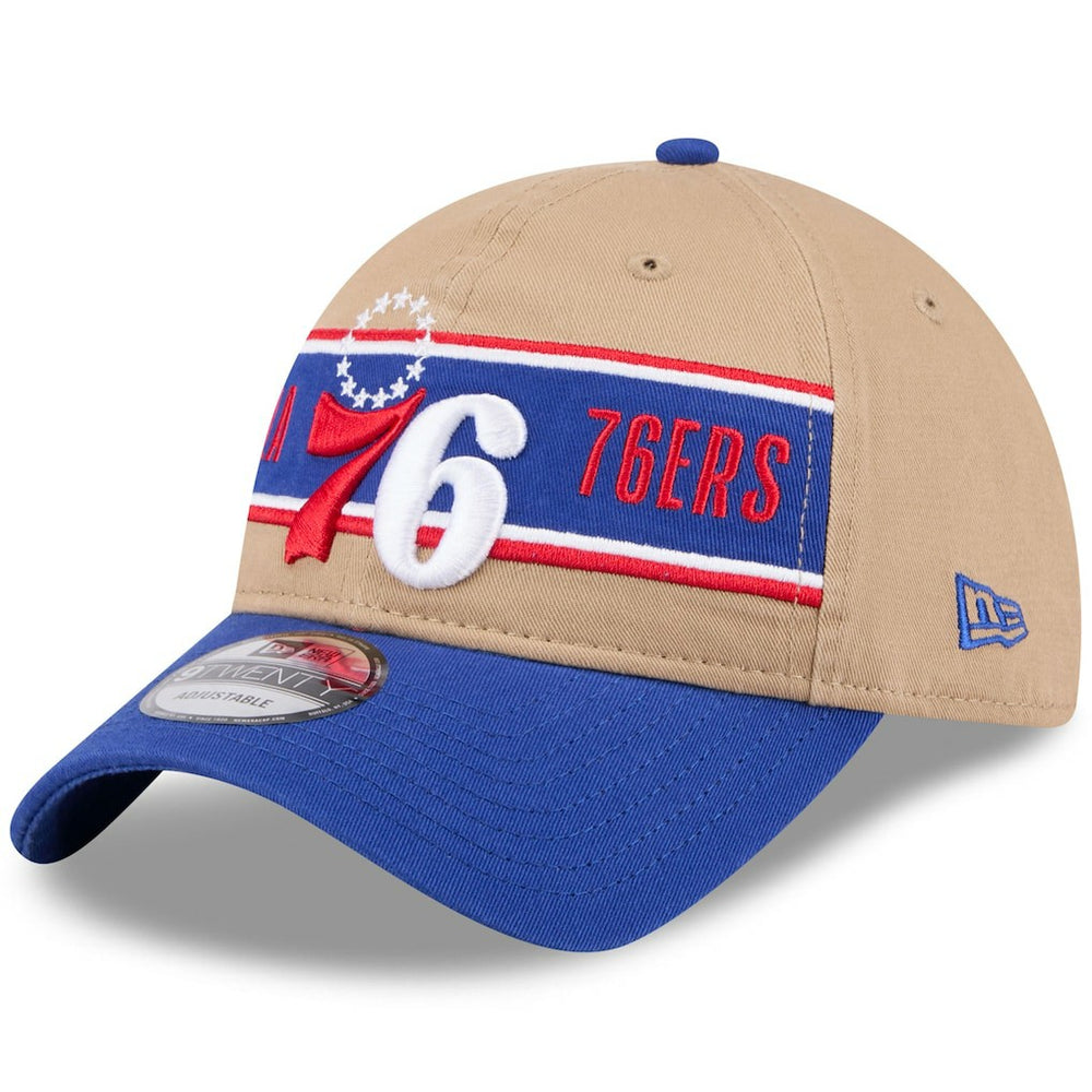Philadelphia 76ers 2024 NBA Draft 9TWENTY Adjustable Hat Tan/Royal - NBA