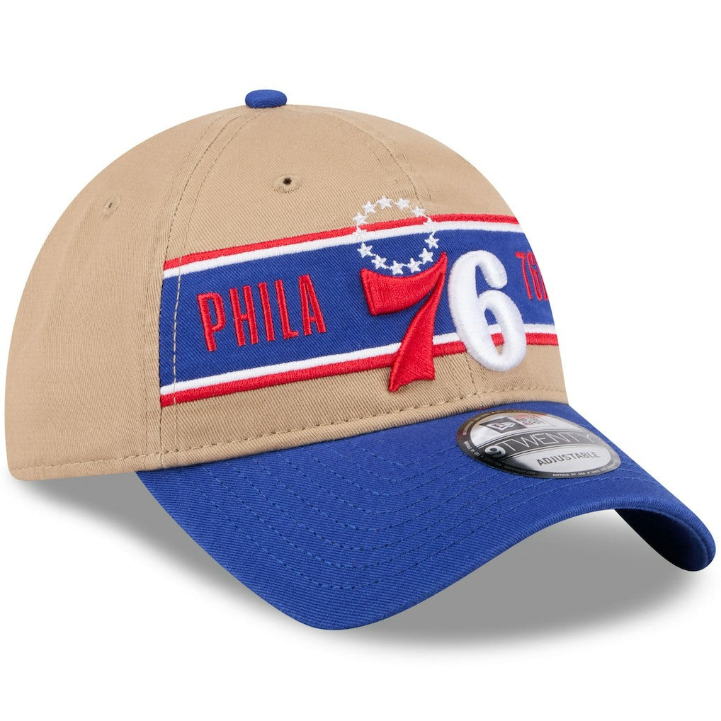 Philadelphia 76ers 2024 NBA Draft 9TWENTY Adjustable Hat Tan/Royal - NBA