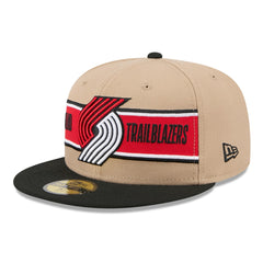 Portland Trail Blazers 2024 NBA Draft 59FIFTY Fitted Hat Tan/Black - NBA
