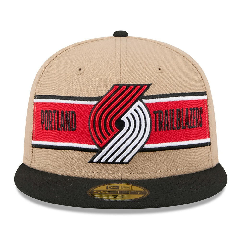 Portland Trail Blazers 2024 NBA Draft 59FIFTY Fitted Hat Tan/Black - NBA