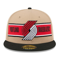 Portland Trail Blazers 2024 NBA Draft 59FIFTY Fitted Hat Tan/Black - NBA