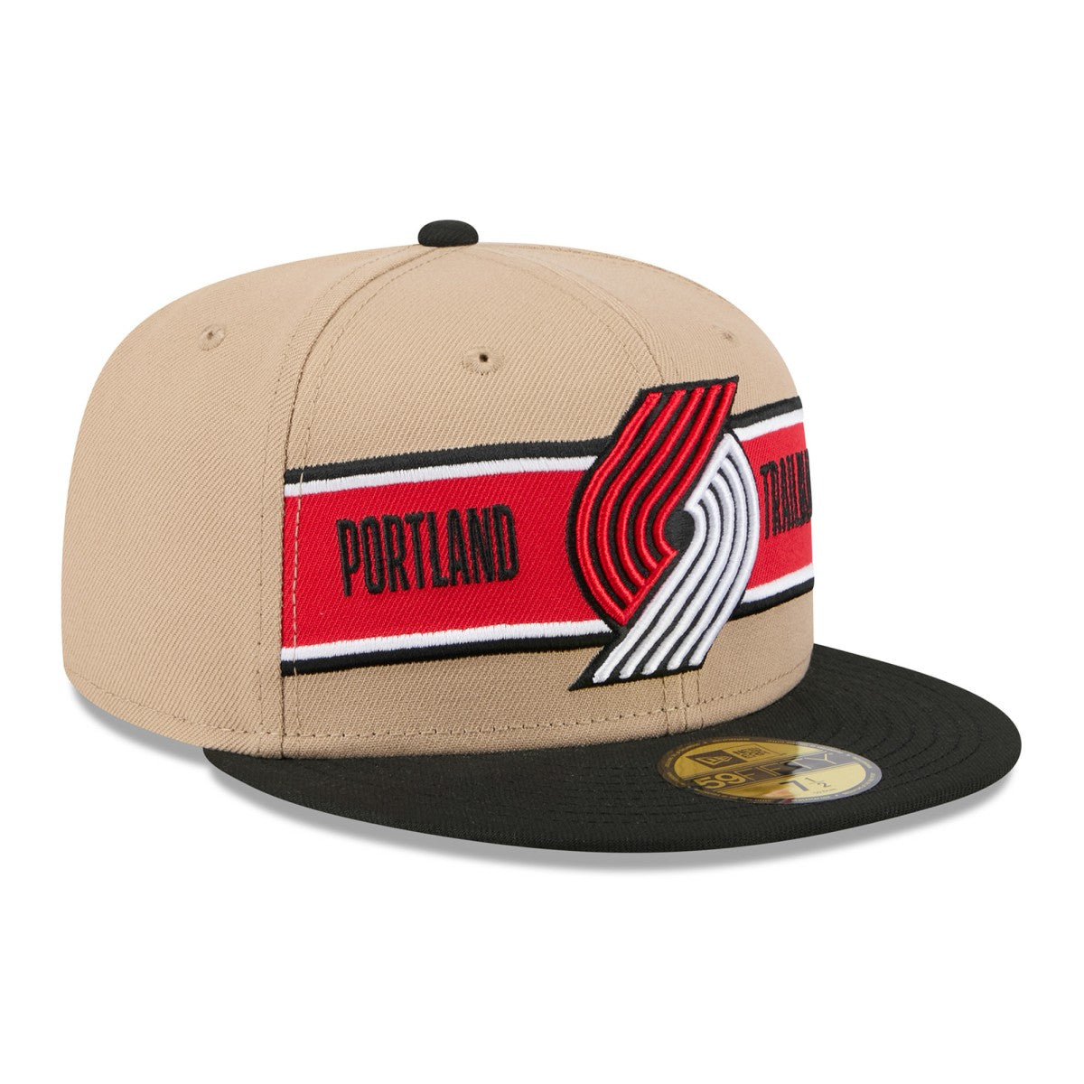 Portland Trail Blazers 2024 NBA Draft 59FIFTY Fitted Hat Tan/Black - NBA