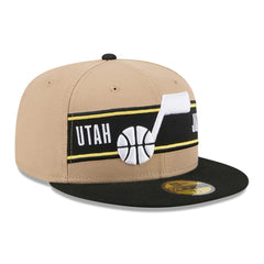 Utah Jazz 2024 NBA Draft 59FIFTY Fitted Hat Tan/Black - NBA