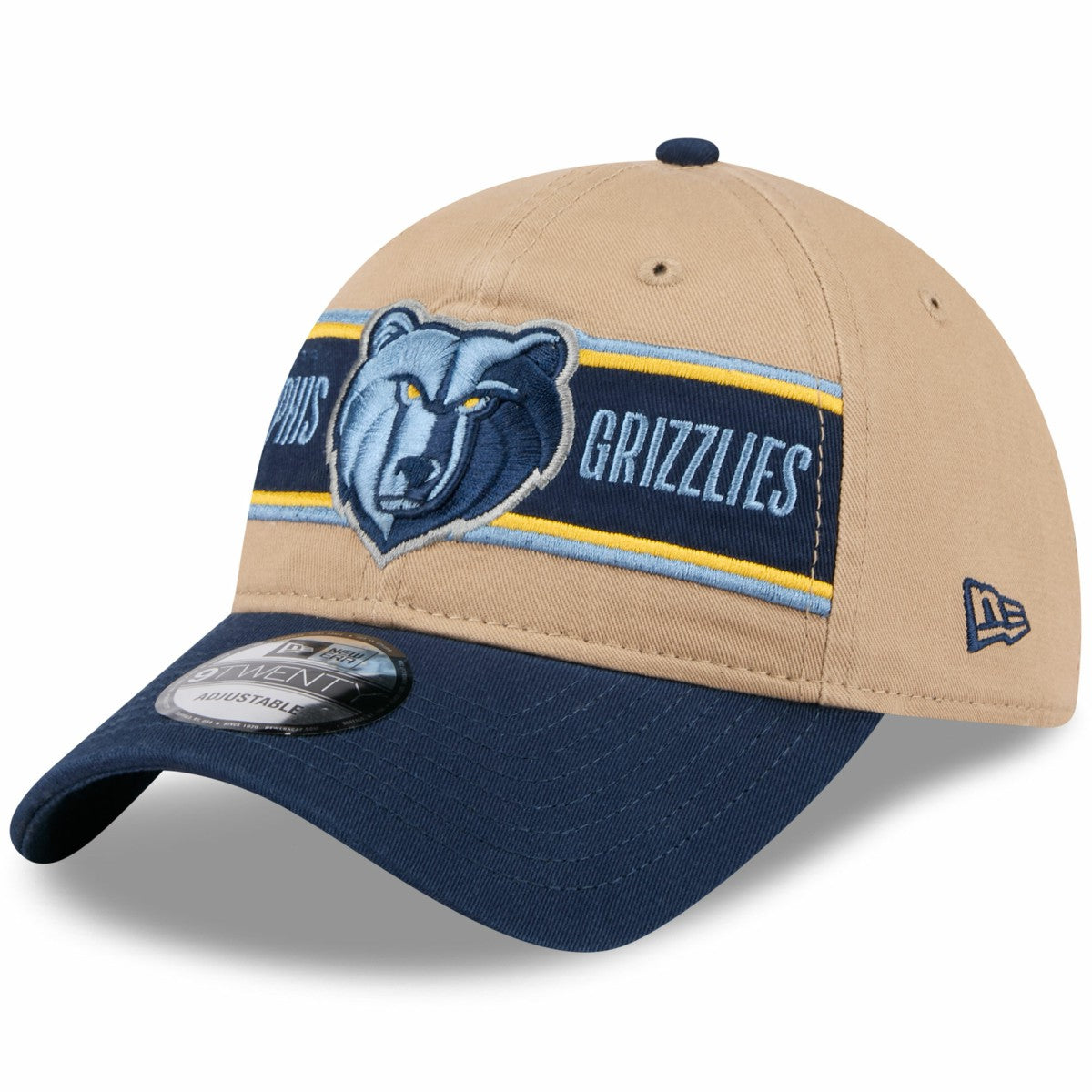 Memphis Grizzlies 2024 NBA Draft 9TWENTY Adjustable Hat Tan/Navy - NBA