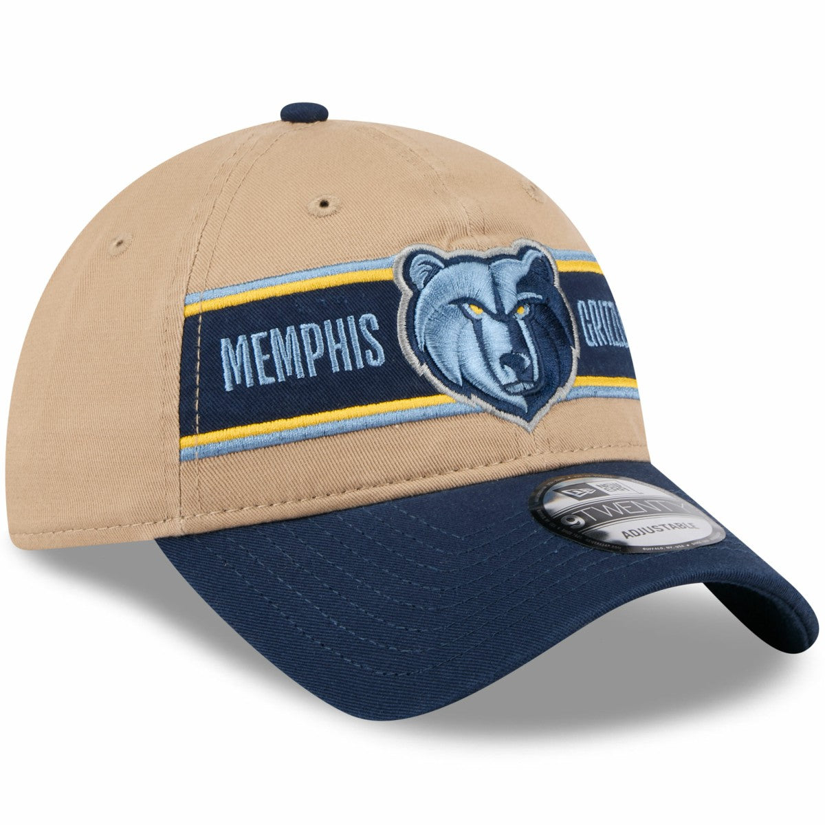 Memphis Grizzlies 2024 NBA Draft 9TWENTY Adjustable Hat Tan/Navy - NBA