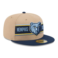 Memphis Grizzlies 2024 NBA Draft 59FIFTY Fitted Hat Tan/Navy - NBA