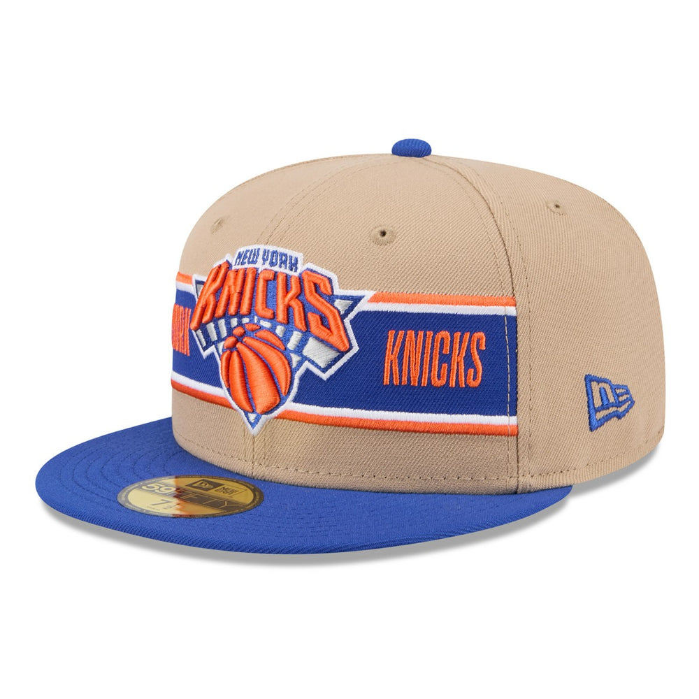 New York Knicks 2024 NBA Draft 59FIFTY Fitted Hat Tan/Blue - NBA