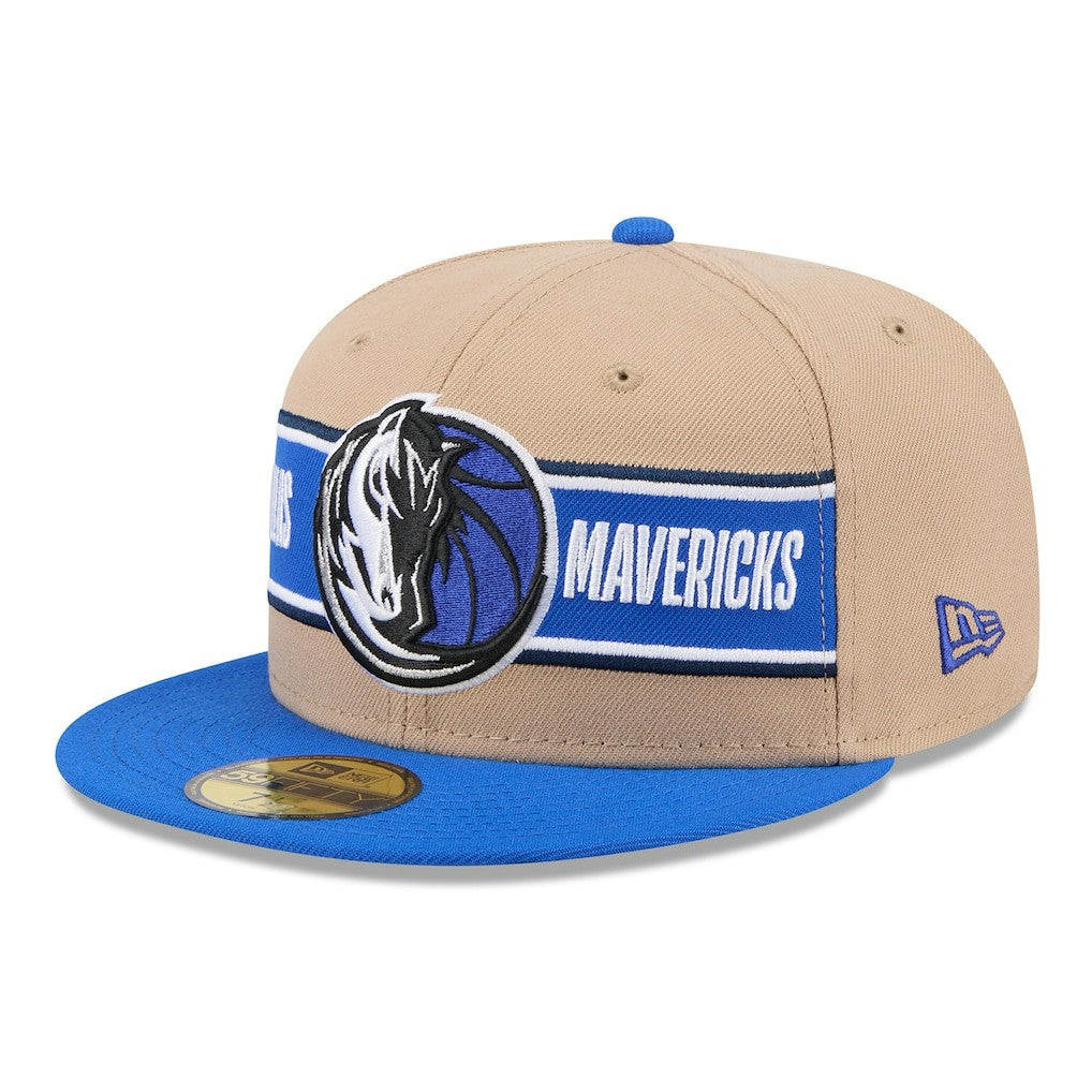 Dallas Mavericks 2024 NBA Draft 59FIFTY Fitted Hat Tan/Blue - NBA