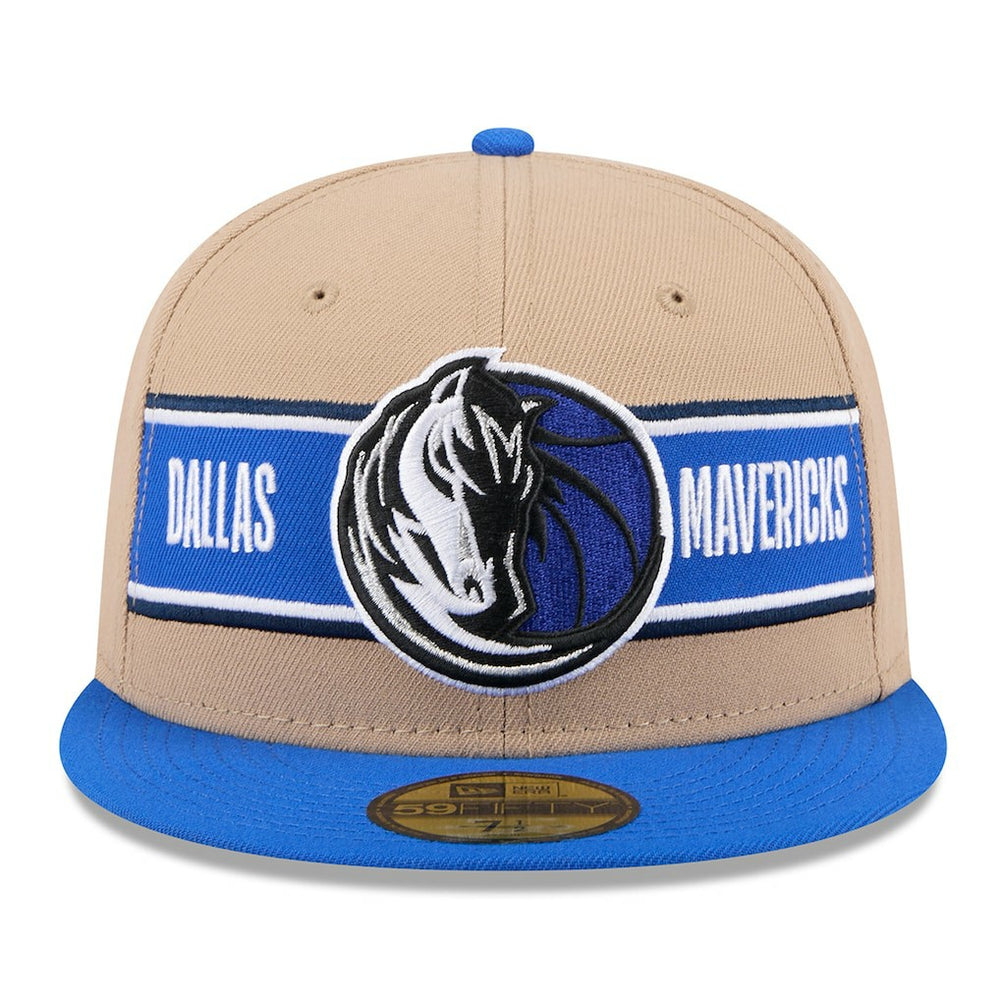 Dallas Mavericks 2024 NBA Draft 59FIFTY Fitted Hat Tan/Blue - NBA