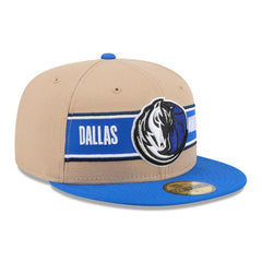 Dallas Mavericks 2024 NBA Draft 59FIFTY Fitted Hat Tan/Blue - NBA