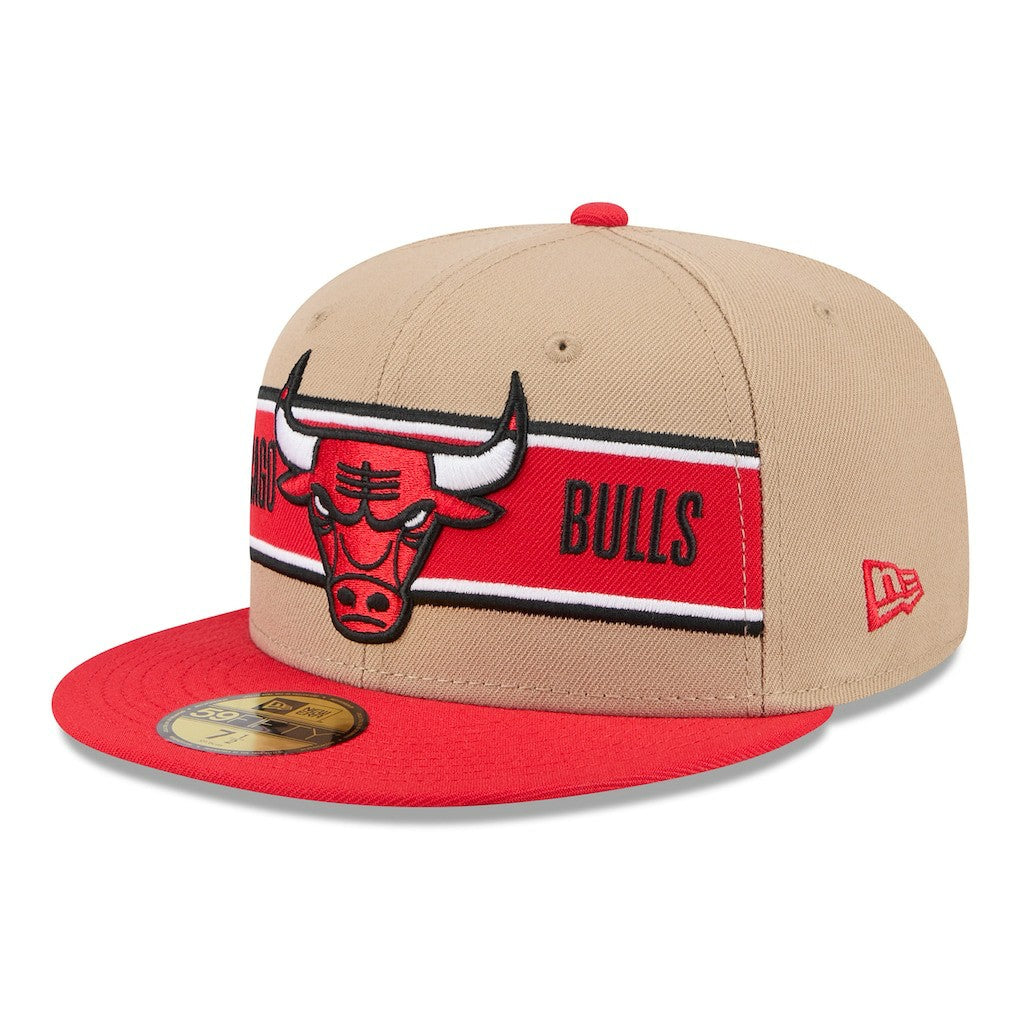 Chicago Bulls 2024 NBA Draft 59FIFTY Fitted Hat Tan/Red - NBA