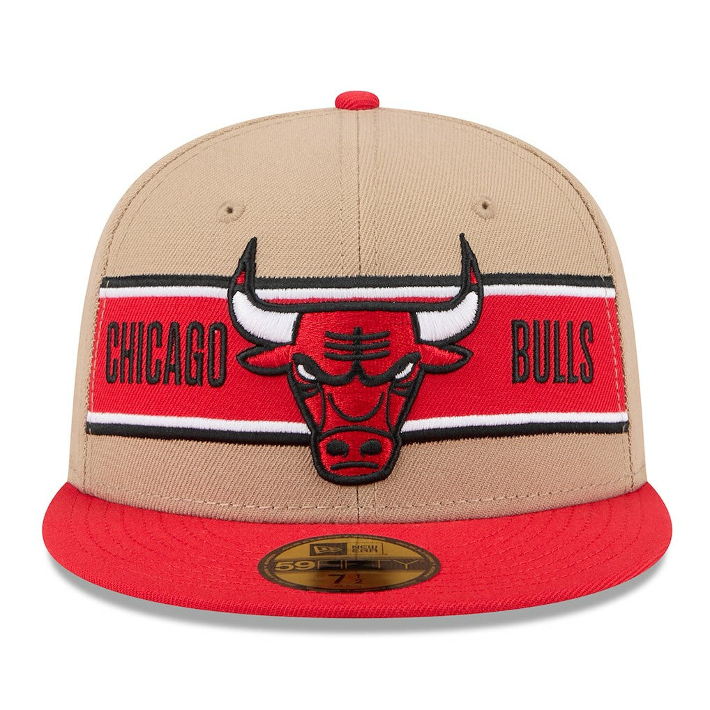 Chicago Bulls 2024 NBA Draft 59FIFTY Fitted Hat Tan/Red - NBA