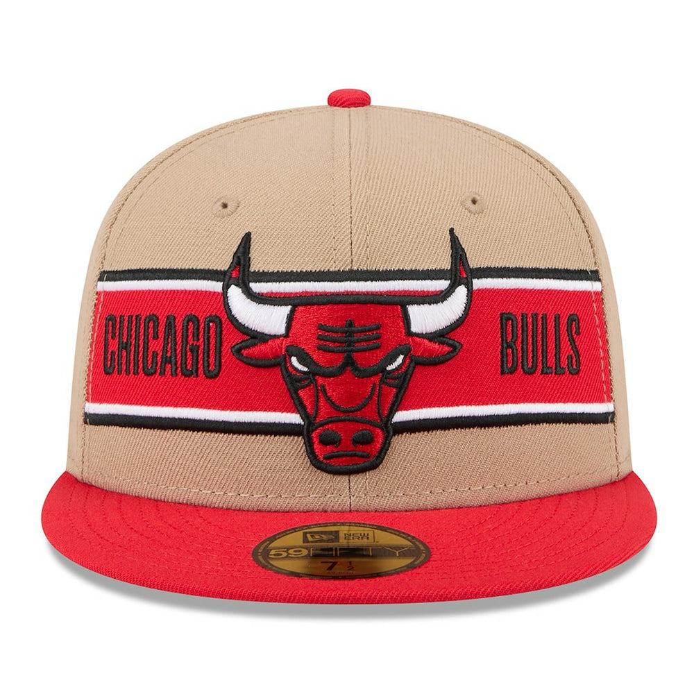 Chicago Bulls 2024 NBA Draft 59FIFTY Fitted Hat Tan/Red - NBA