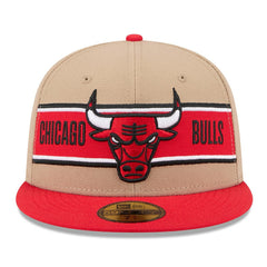 Chicago Bulls 2024 NBA Draft 59FIFTY Fitted Hat Tan/Red - NBA