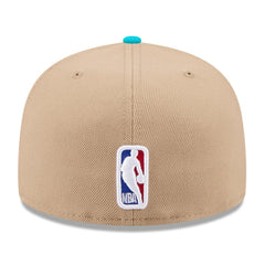 Charlotte Hornets 2024 NBA Draft 59FIFTY Fitted Hat Tan/Teal - NBA