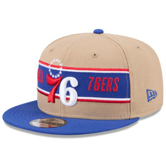 Philadelphia 76ers 2024 NBA Draft 9FIFTY Snapback Hat Tan/Royal - NBA