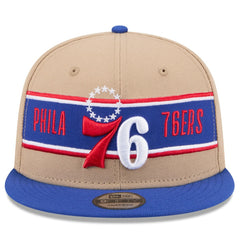Philadelphia 76ers 2024 NBA Draft 9FIFTY Snapback Hat Tan/Royal - NBA