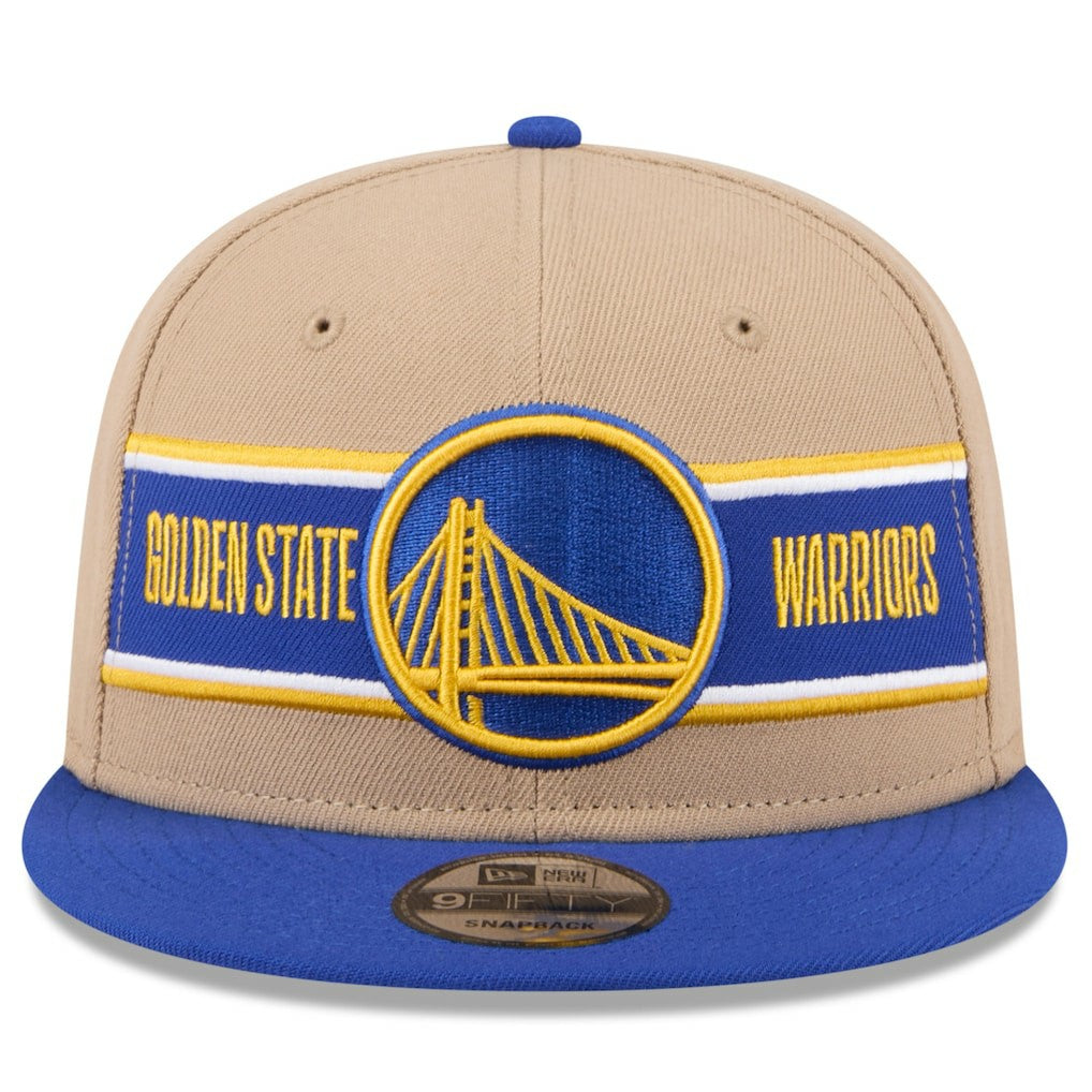 Golden State Warriors 2024 NBA Draft 9FIFTY Snapback Hat Tan/Royal - NBA