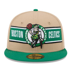Boston Celtics 2024 NBA Draft 59FIFTY Fitted Hat Tan/Kelly Green - NBA
