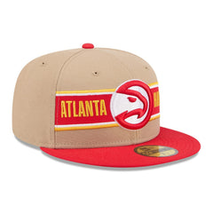 Atlanta Hawks 2024 NBA Draft 59FIFTY Fitted Hat Tan/Red - NBA