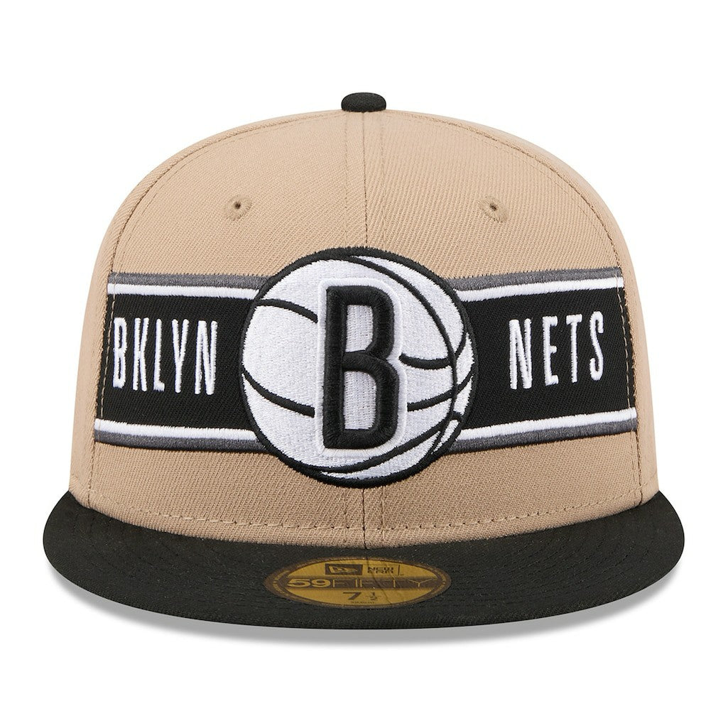 Brooklyn Nets 2024 NBA Draft 59FIFTY Fitted Hat Tan/Black - NBA