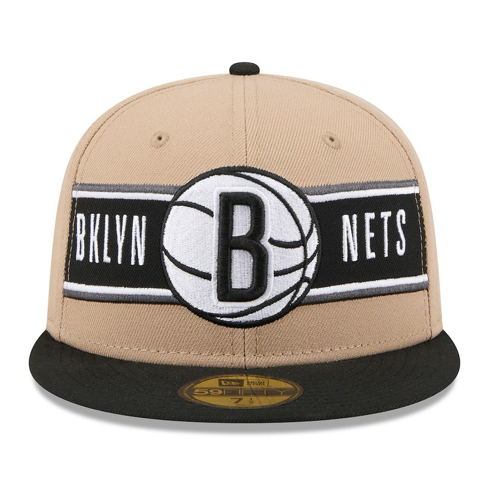 Brooklyn Nets 2024 NBA Draft 59FIFTY Fitted Hat Tan/Black - NBA