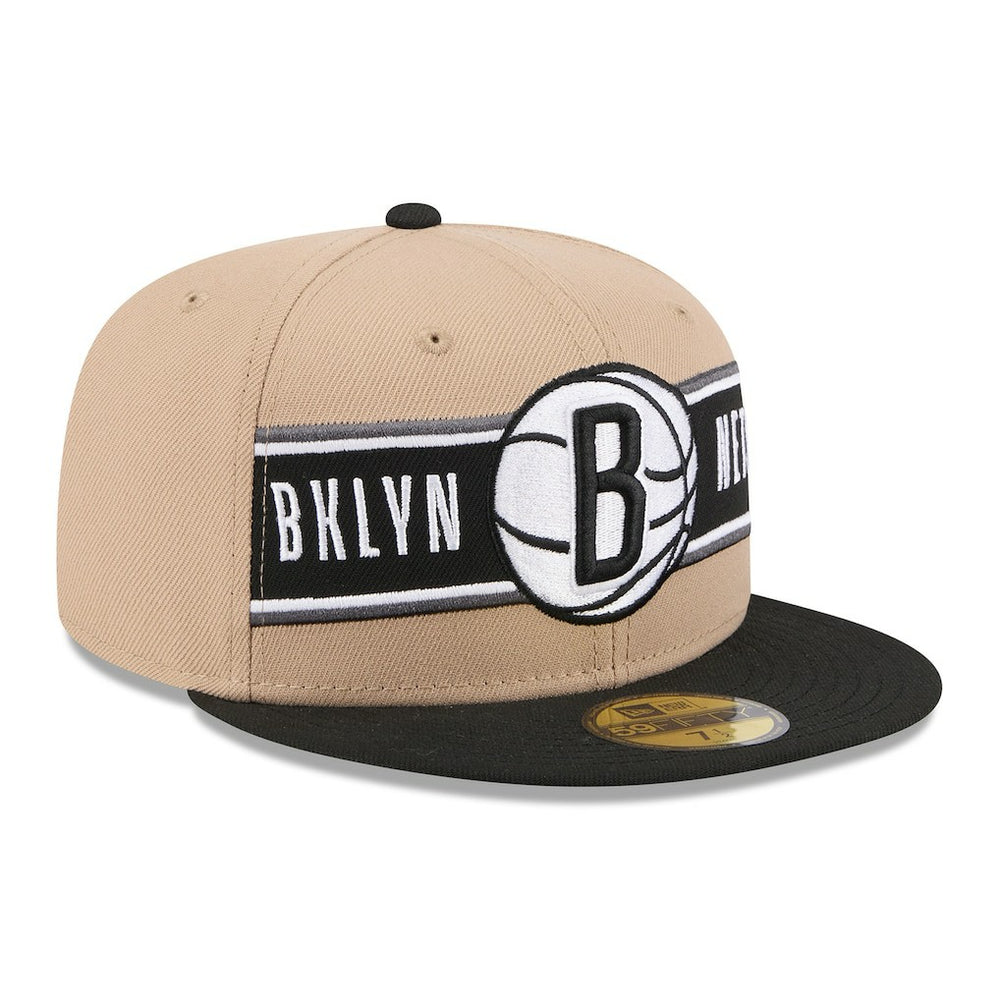 Brooklyn Nets 2024 NBA Draft 59FIFTY Fitted Hat Tan/Black - NBA