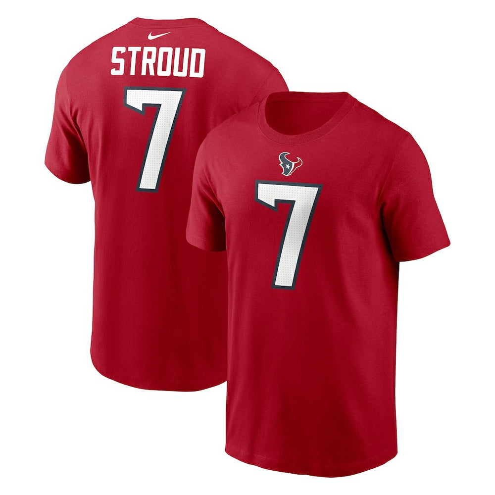 C.J. Stroud Houston Texans Player Name & Number T-Shirt Red | Nike for Sale