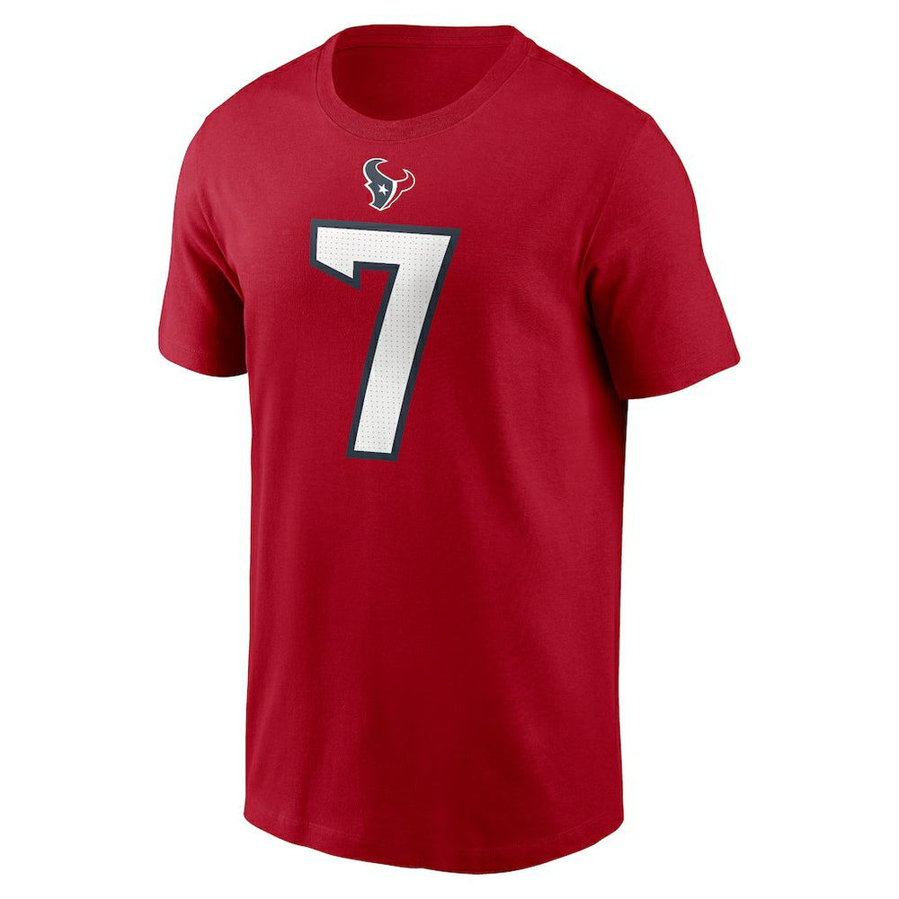 C.J. Stroud Houston Texans Player Name & Number T-Shirt Red | Nike for Sale