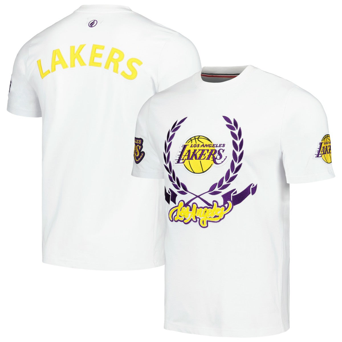 Los Angeles Lakers FISLL Unisex Heritage Crest T-Shirt White - NBA